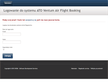 Tablet Screenshot of flightbooking.ventumair.eu